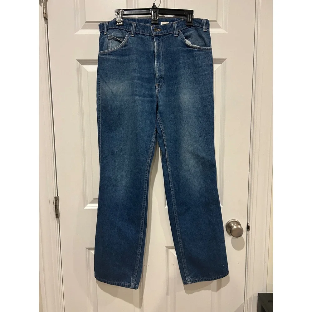 Vintage Levi's 80s Straight Leg Orange Tab Jeans Men's 36x32 (Fits 34x31) EUC